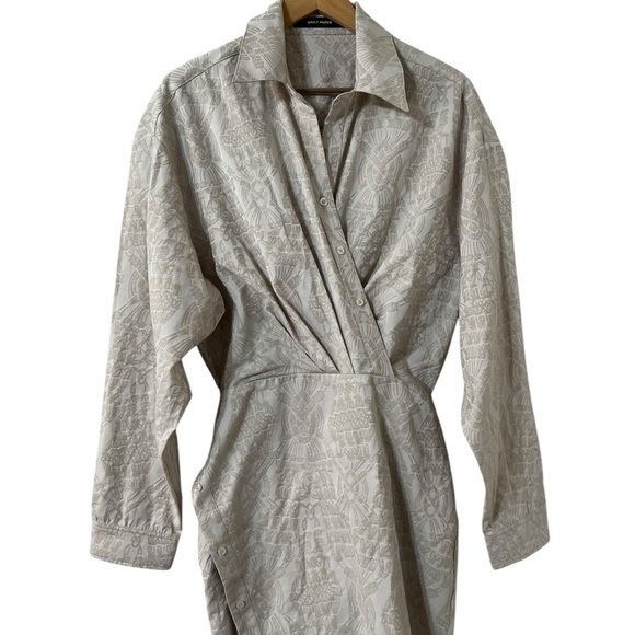 DAILY PAPER Amber Shirt Cut Out Long Sleeve Dress - Picture 4 of 9